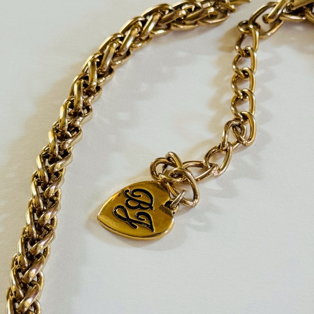 Betsey Johnson Necklace Designer Heart Bow Polka Dot Multi Crystal Gold Bib Rare - Picture 5 of 8